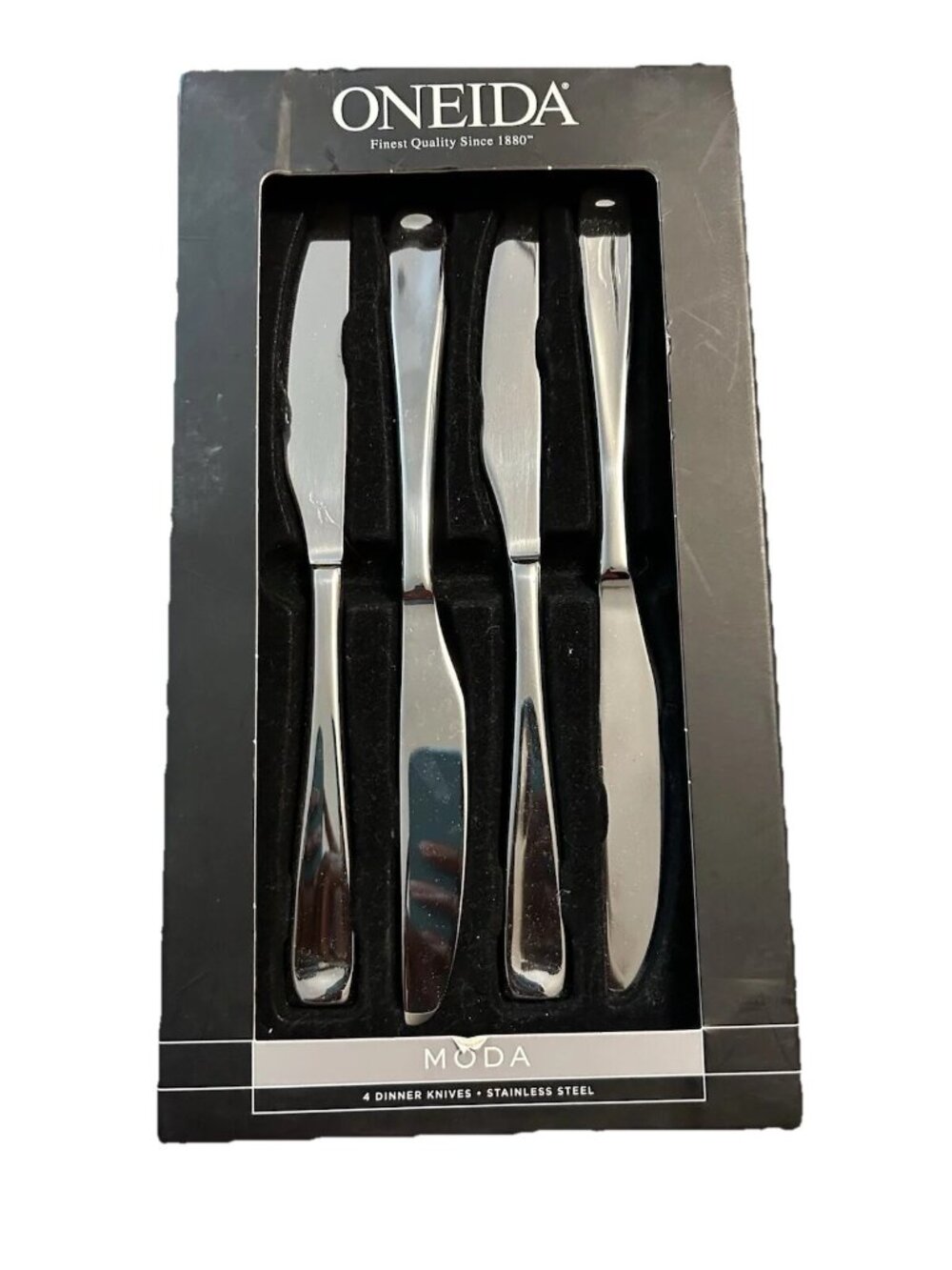 4 PC. Oneida MODA Stainless Steel Flatware Dinner Knife Set of 4 NEW!!!